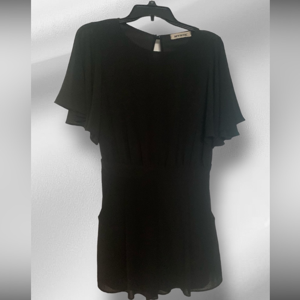 Black shorts romper chiffon material fully lined sz S